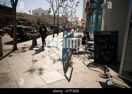 Santa Monica Boulevard café Stockfoto