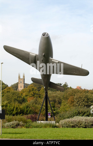 Modell von Frank Whittle Jet in Lutterworth UK Stockfoto
