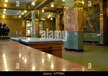 Art Nouveau Stil dekorieren das Foyer in der Liszt Ferenc Akademie der Musik, die ist ein konzertsaal Konservatorium in Budapest, Ungarn Stockfoto