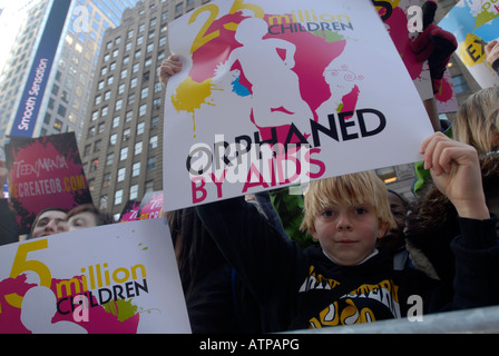 Evangelische Jugendliche Rallye am Times Square Stockfoto