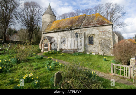 St Peter Kirche, Southease, Sussex, England. Stockfoto