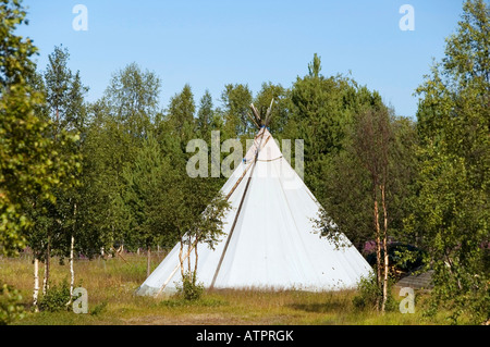 Sami-Zelt / Jukkasjarvi Stockfoto