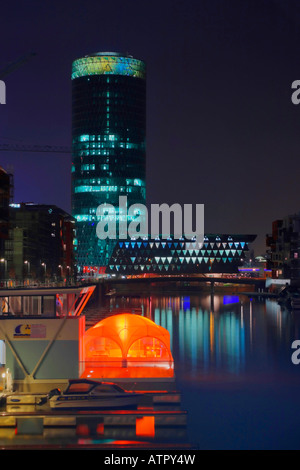 Westhafen Tower / Frankfurt Stockfoto