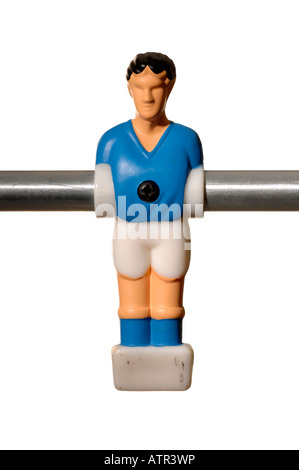 Blauer Tisch-Football-Spieler Stockfoto