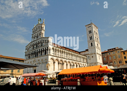 Kirche San Michele in Foro Lucca Toskana Italien Stockfoto