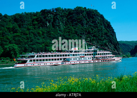 Loreley Rock / Loreley / Loreleyfelsen Stockfoto