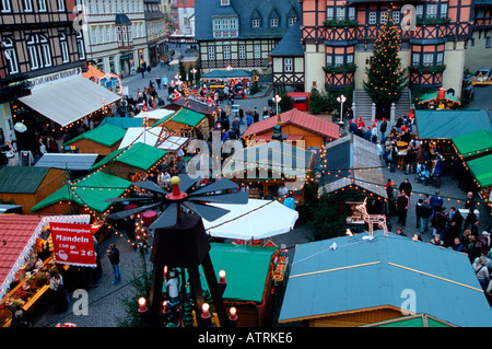 Weihnachtsmarkt / Wernigerode Stockfoto