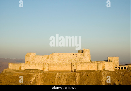 Späten Sonnenuntergang leuchtet der fantastischen Crac des Chavaliers, Syrien, Naher Osten. DSC 6140 Stockfoto