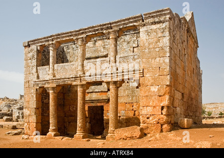 Die perfekt erhaltene Taverne, die Ruinen von Serjilla eines syrischen verlassenen alten Städte, Syrien, dem Nahen Osten. DSC 6230 Stockfoto