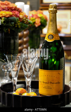 Flasche brut Champagner Veuve Clicquot Ponsardin Stockfoto