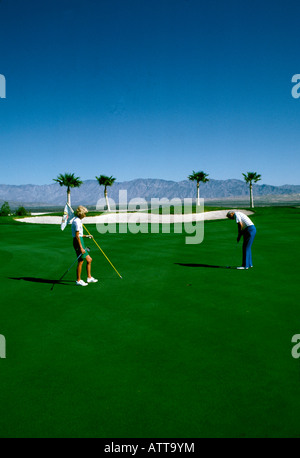 Golf Southern CA Wüste Rams Hill Resort Sportmodell veröffentlicht Rams Hill Country Club in Borrego Springs Kalifornien setzen Stockfoto