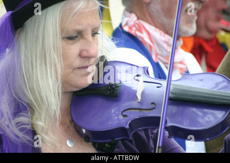 fegt Festival Morris Violine Spieler Musiker Stockfoto