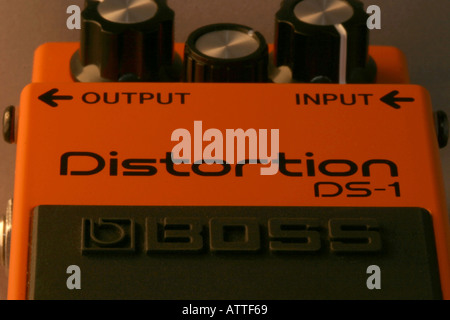 Boss Distortion-pedal Stockfoto