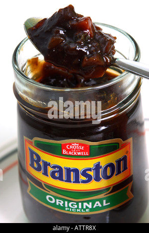 Allgemeines Bild zeigt die Marke Branston Pickle original Stockfoto