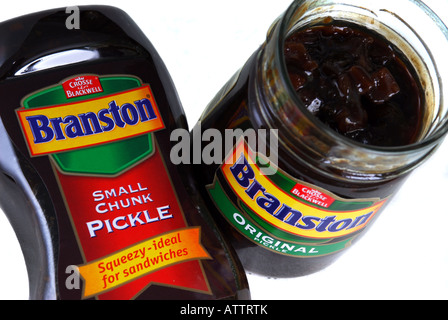 Allgemeines Bild zeigt die Marke Branston Pickle einfach Gießen original Stockfoto