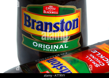 Allgemeines Bild zeigt die Marke Branston Pickle einfach Gießen original Stockfoto