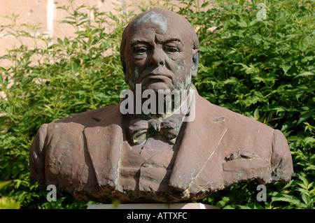 Sir Winston Churchill Statue Barrakka Gärten der Insel Malta Stockfoto