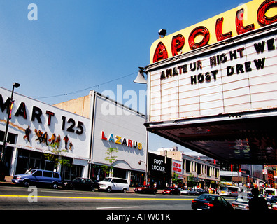 Harlem, Apollo Theater, New York City. Historisches afroamerikanisches Kulturtheater, Adam Clayton Powell Boulevard, 125. Street Upper Manhattan. Niemand Stockfoto