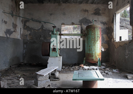 Verlassene Wasserpumpstation in der Nähe von Arguayo in Teneriffa-Kanarische Inseln-Spanien Stockfoto