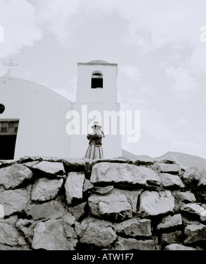 Peruanische Aymara Quechua indischen Frau in das Heilige Tal in den Peruanischen Anden in Peru, in Lateinamerika Südamerika. Die Menschen reisen Stockfoto