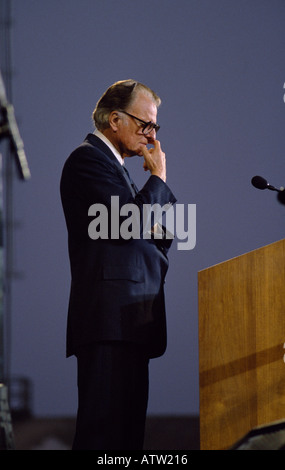 US-amerikanischer Prediger Billy Graham in London in England in Großbritannien im Vereinigten Königreich Stockfoto