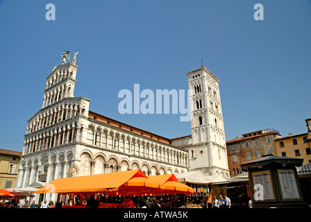 Kirche San Michele in Foro Lucca Toskana Italien Stockfoto