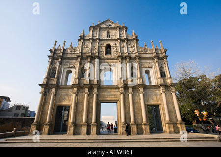 Ruine der Sao Paulo Kirche Altstadt von Macau China Stockfoto