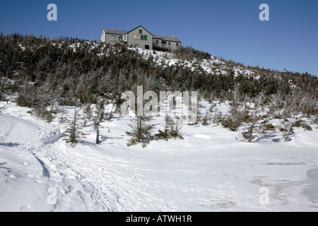 Greenleaf Hütte in den Wintermonaten befindet sich in den White Mountains New Hampshire USA Stockfoto