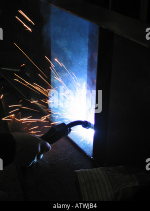 Lichtbogen-Schweißen Stockfoto