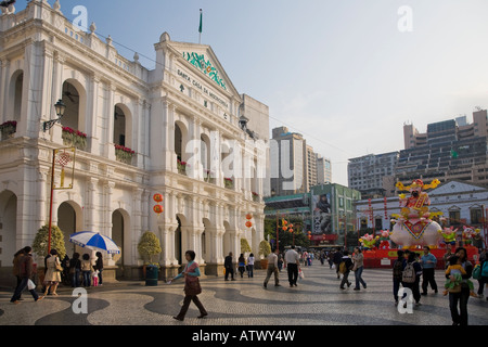 Santa Casa da Misericordia und Largo Do Senado alte Stadt von Macau china Stockfoto