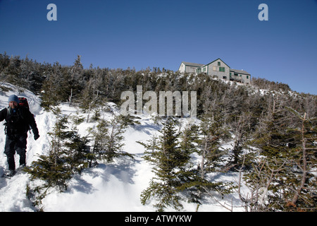 Greenleaf Hütte in den Wintermonaten befindet sich in den White Mountains New Hampshire USA Stockfoto