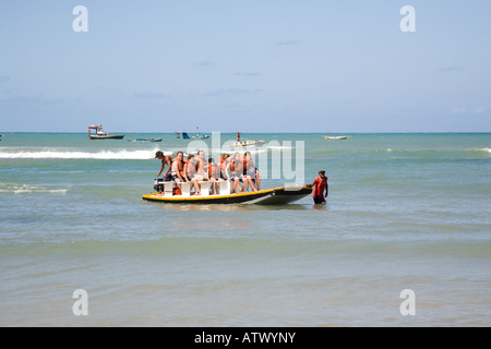 Boot, Pipa Beach, Praia do Centro, Rio Grande do Norte, Brasilien Stockfoto