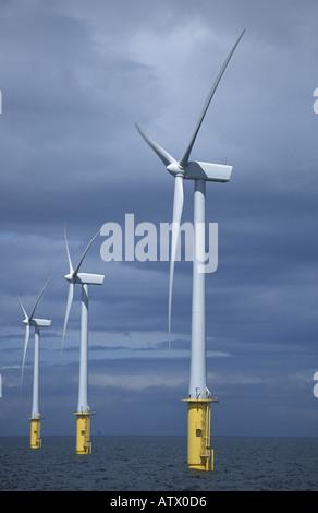 North Hoyle off Shore-Windpark in der Nähe von Rhyl in North Wales UK Stockfoto