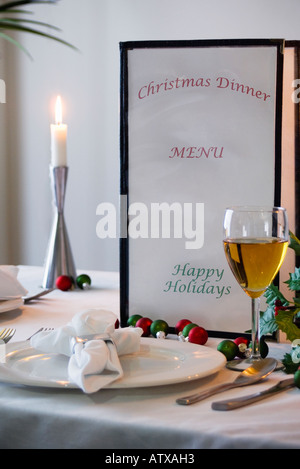 Weihnachten Tischdekoration Stockfoto