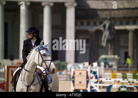 Reiten zeigen Piazza del Plebiscito-Neapel-Kampanien-Italien Stockfoto