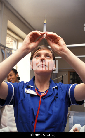 Agentur-Krankenschwester in Guys Hospital. Stockfoto