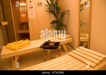 Sauna I Pioniere Hotel Val di Luce Abetone Toskana Italien Stockfoto