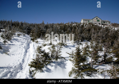 Greenleaf Hütte in den Wintermonaten befindet sich in den White Mountains New Hampshire USA Stockfoto