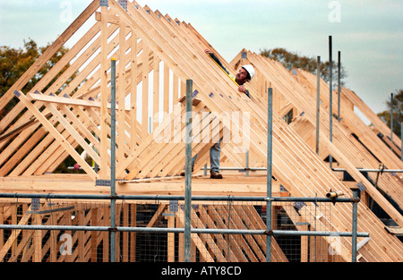 Bis befindet sich auf dem Dach eines der 32 neuen gebaut Knowle Village in der Nähe von Fareham, Hampshire Stockfoto