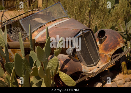 Alten Morris acht aufgegeben in der Wüste, Namibia, Afrika Stockfoto