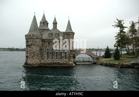 Bootshaus in Boldt Castle auf eines der 1000 Inseln, St. Lawrence River, Kanada. Stockfoto