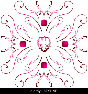 edles nahtlose wiederholendes Design in Magenta und schwarz Stockfoto