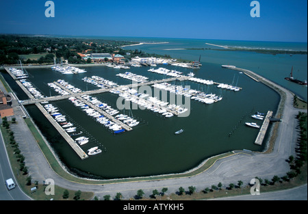 Luftaufnahme der Insel Albarella Veneto Italien Stockfoto