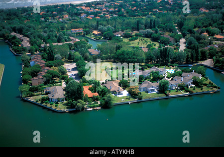 Luftaufnahme von Albarella Insel Rovigo Veneto Italien Stockfoto