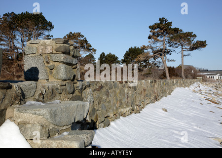 Odiorne Point State Park in den Wintermonaten befindet sich in Rye New Hampshire USA ist Teil von Neu-England Stockfoto