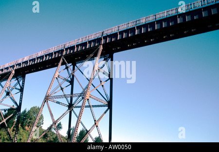 Mohaka Viadukt höchste Eisenbahn-Viadukt in Australasien 95 Meter über dem Fluss Nordinsel Neuseeland Stockfoto