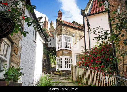 Gassen in Robin Hoods Bay, North Yorkshire, England Stockfoto