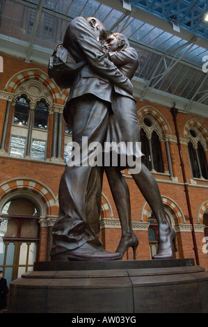 St. Pancras Station London Eurostar die Liebhaber Stockfoto