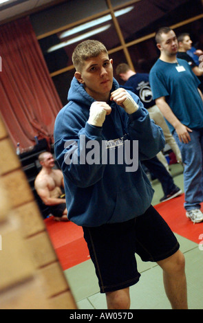 Reportage-Aufnahmen bei einem Käfig Krieger s Event in Sundeland Newcastle United Kingdom Stockfoto