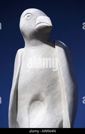 "Mythische South American Bird", (Detail). Skulptur von Gordon Young. Tern-Projekt. Morecambe, Lancashire, England, Großbritannien Stockfoto